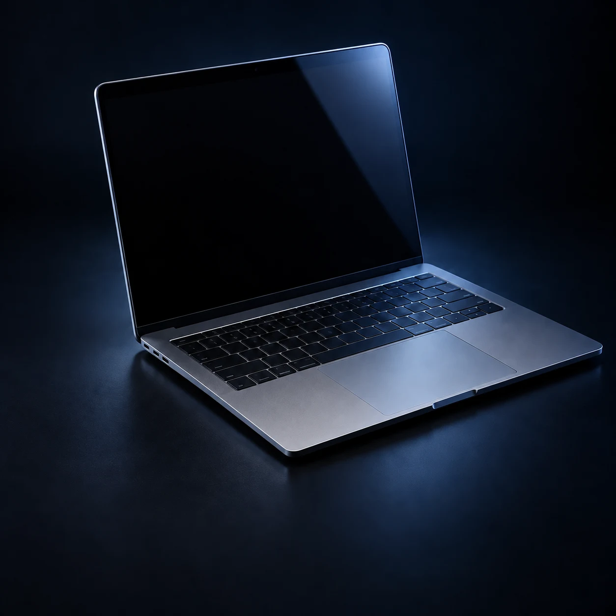 Composition artistique d’un ordinateur portable en aluminium